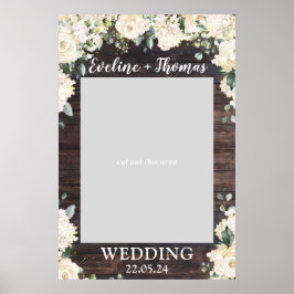 Poster Feuillage vert boho rustique mariage photo prop