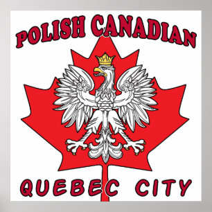 Poster Feuille canadienne polonaise de Québec