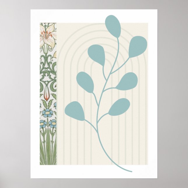 Poster Feuille de fern Abstraite (Devant)
