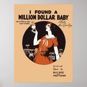 Poster Feuille de musique des années 1920 rétro couvertur