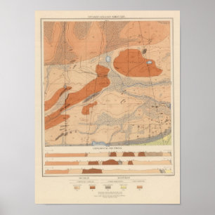 Poster Feuille détaillée XXIV de géologie
