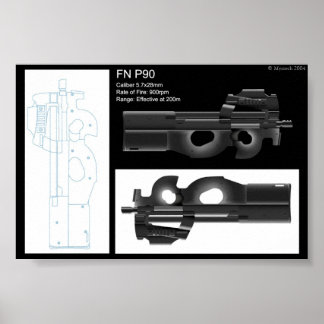 Poster Feuille d'état P90 FN