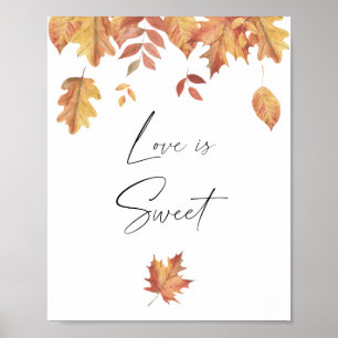 Poster Feuille en chute - l'amour est doux prendre un rég