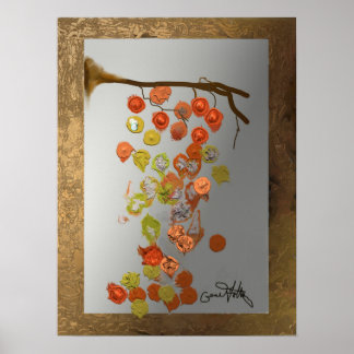 Poster Feuille - Feuilles d'automne Conception abstraite
