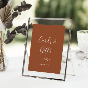 Poster Feuille minimale   Cartes et cadeaux en terre cuit