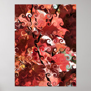 POSTER FEUILLE ROUGE