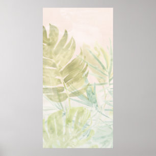 Poster Feuille tropical amorti