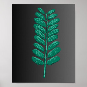 Poster feuille verte