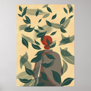 Poster Feuilles dansantes