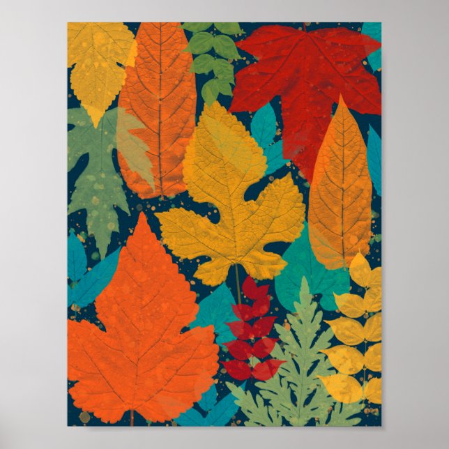 Poster Feuilles d'automne (Devant)