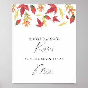 Poster Feuilles en chute combien de baisers nuptiale douc