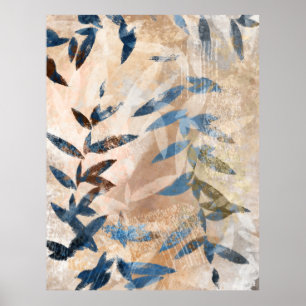 Poster Feuilles en couche Abstraits