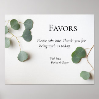 Poster Feuilles eucalyptus avec espace texte