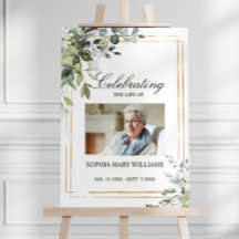 Feuilles verdoyants et funérailles commémoratives