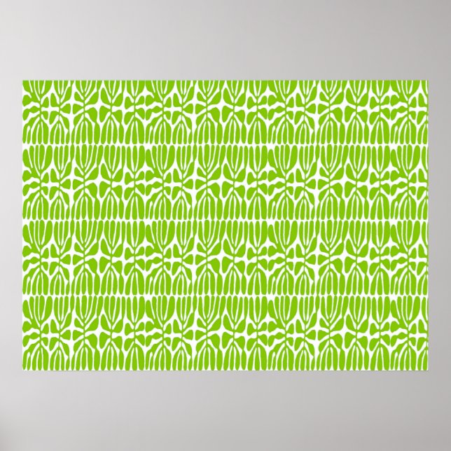 Poster Feuilles verts, Homage Matisse (Devant)