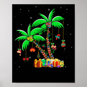 Poster Feux de noix de palmier Tropical Xmas Coconut