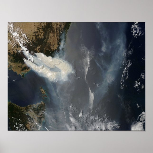 Poster Feux et fumée dans le sud-est de l'Australie (Devant)
