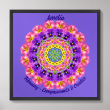 Février Citation Fleur de naissance Enfants Nurser