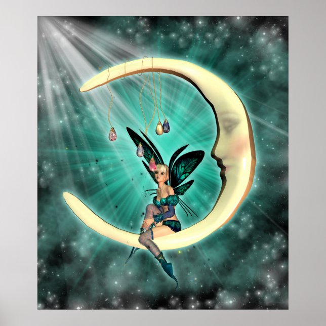Poster Février Moon Fairy Imaginaire Fey (Devant)