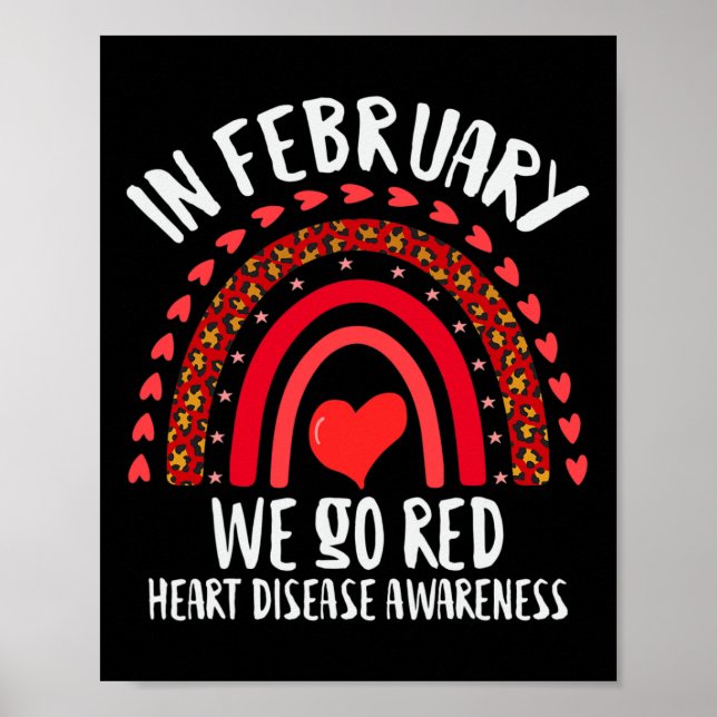 Poster Février Nous allons Red Heart Disease Awareness Re (Devant)