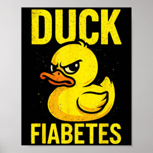 Poster Fiabète canard - Sensibilisation amusante au diabè
