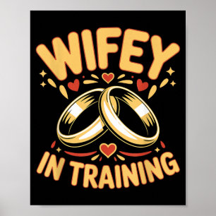 Poster Fiancée en formation Femme mariée Marié Fiancé