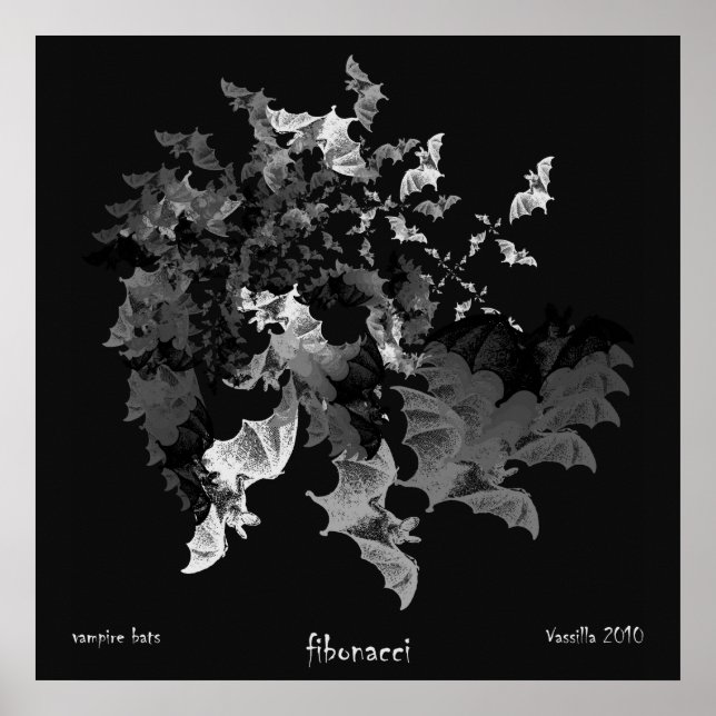 Poster Fibonacci Bats Imprimer (Devant)