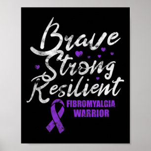 Poster Fibromyalgie brave résistible lauréats de fibro ré