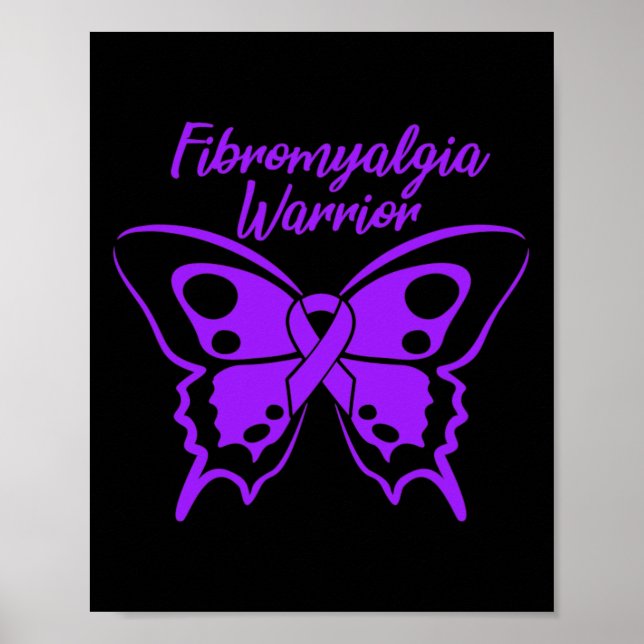 Poster Fibromyalgie Guerrier Fibro Sensibilisation Beurre (Devant)
