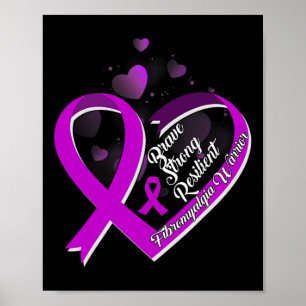 Poster Fibromyalgie résistante forte Pu de sensibilisatio