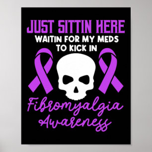 Poster Fibromyalgie Sensibilisation Fibro Warrior Purple