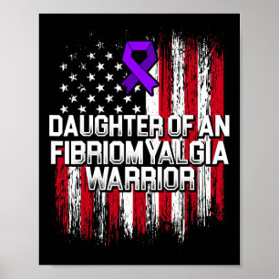 Poster Fibromyalgie Survivante Fille Guerrière 3