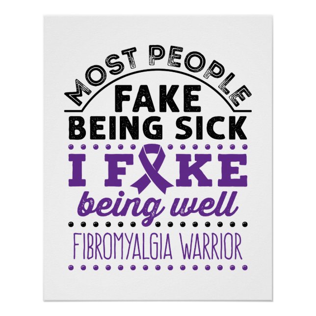 Poster Fibromyalgie Warria Fake Être bien (Devant)