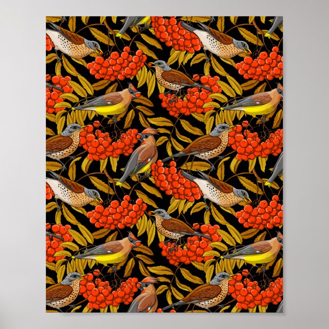 Poster Fiches de terrain et ailes de cire sur les bouquet (Devant)