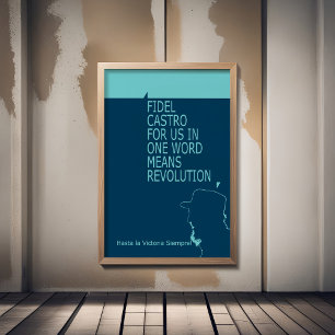 Poster Fidel Castro, Président, Révolution, Cuba, La Hava