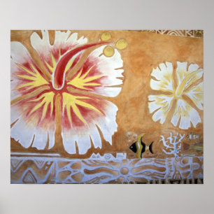 Poster Fidji, art mural.