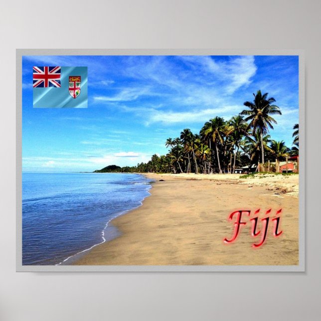 Poster Fidji - Plage - (Devant)
