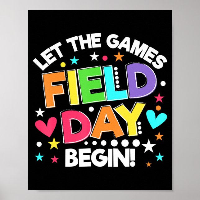 Poster Field Day Laisser Les Jeux Commencer Les Enfants G (Devant)