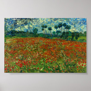 Poster Field with Poppies by Van Gogh Fine Art