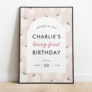 Poster Fields fraises Berry Premier anniversaire Bienve