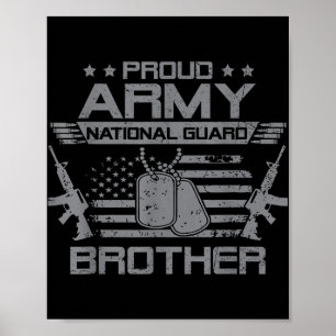 Poster Fier Armée Garde Nationale Frère Drapeau Militar U