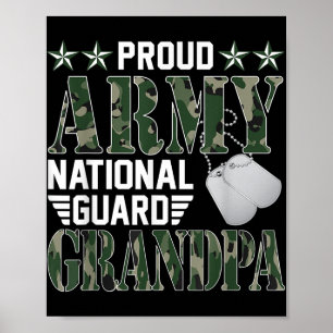 Poster Fier Armée Garde nationale Grand-père Famille mili