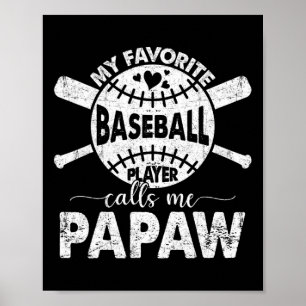 Poster Fier D'Être Appelé Papaw Mon Joueur De Vente Préfé