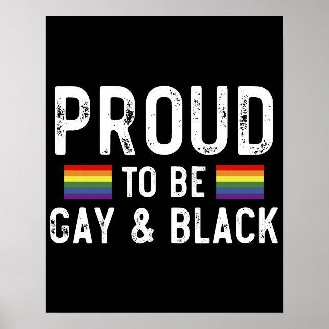 Poster Fier D'Être Gay Et Noir (Devant)