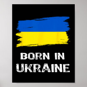 Poster Fier d'être Ukrainien Né en Ukraine 