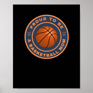 Poster Fier D'Être Une Maman De Basket-Ball