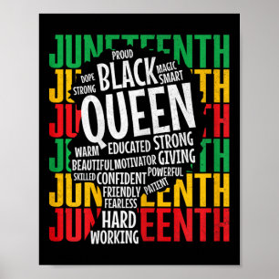 Poster Fier Femme Melanin Maman Junetdix Black Queen Af