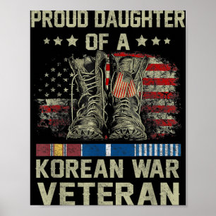 Poster Fier Fille De La Guerre De Corée Vétéran Américain