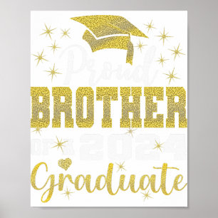 Poster Fier Frère De 2024 Diplômé Awesome Famille Coll