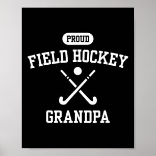 Poster Fier Grand-Père de Hockey sur Gazon Joueur de Hock